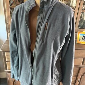 Danskin Now Charcoal Gray Full-Zip Fleece Jacket